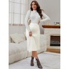 INSPIRE CHIC Women's Maternity Sweater Skirt A Line Over the Belly Knit Midi Pregnancy Pleated Skirts - 4 of 4
