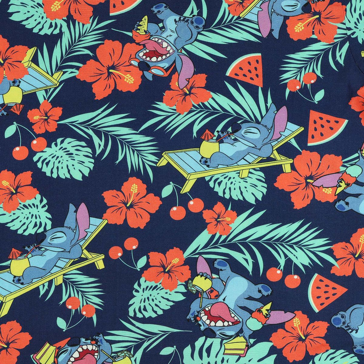 Seven Times Six Disney Lilo and Stitch Men's Hawaiian Shirt Tropical Party Button Up Top Multicolor - thumbnail 4