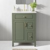 Mshliw Compact 24" Freestanding Bathroom Cabinet with Ceramic Basin, Soft-Close Hinges, Storage Drawers & Door Racks - 2 of 4