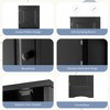 Chic Crate-Multi-Functional Corner Cabinet – Tall Bathroom Storage w/ 2 Doors & Adj. Shelves + Open Shelf | Black - 4 of 4