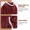 Catalonia Woman Oversized Blanket Hoodie Sweatshirt Cape, Fluffy Soft Fleece Casual Batwing Coat Pullover Blanket, Cozy Gift for Wife Women - 3 of 4