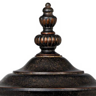 Bellagio Bronze Outdoor Post Light with Champagne Glass