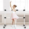 Costway 4ft Portable Ballet Barre Freestanding Adjustable Double Dance Bar Silver - 2 of 4