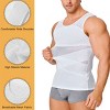 NEBILITY Compression Shirt for Men Slimming Undershirt Body Shaper Tank top for gynomastica Sleeveless Shapewear Vest Men - 3 of 4