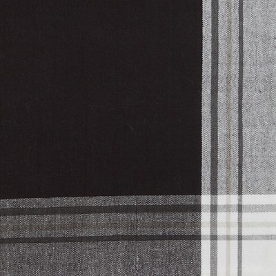 Gray Cotton Plaid Rectangle Placemats, Set of Four