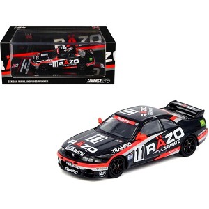 Nissan Skyline GT-R (R33) RHD #11 N1 Super Endurance Series "Sedan Highland" (1995) 1/64 Diecast Model Car by Inno Models - 1 of 4