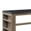 24" Charnell Console Table Marble/Oak Finish - Acme Furniture: Entryway Furniture with Storage - 3 of 4