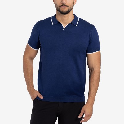 X RAY Men's Collar V-Neck Polo Sweater Tee shirts