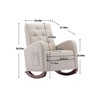 NicBex Polyester Glider Rocking Chair,Upholstered Nursery Rocking Chairs with High Backrest,Modern Comfy Rocking Chair,Nursing Chair for Bedroom - 3 of 4