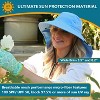 Unisex Solid Wide Brim Bucket Hat with Neck Flap and Chin Cord - Outdoor Packable Boonie Sun Hat for Mens Womens - Tirrinia - 2 of 4
