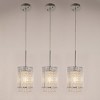 DORESshop 6 in. 1-Light (Set of 3) Brushed Nickel Crystal Modern Farmhouse Pendant Light Hanging Lamp Kitchen Island Dining Room - 2 of 4