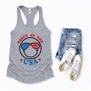 Simply Sage Market Women's Party In The USA Smiley Face Face Racerback Tank - 3 of 4