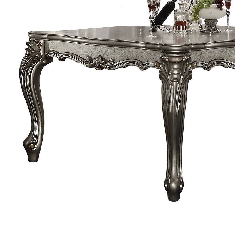 55&#34; Versailles Dining Table Antique Platinum - Acme Furniture, 4 of 6