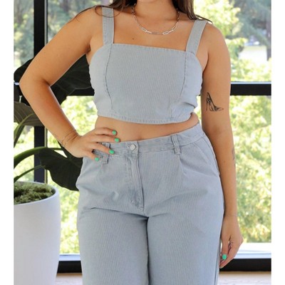 Women's Catalina Crop Tank - Self Contrast