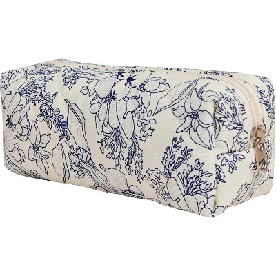 Fmeida Pencil Pouch Cute Pencil Case for Girls Aesthetic Pencil Bag with Zipper Pen Cases School blue