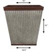 Southern Patio HDR-046851 16 Inch Square Rustic Resin Indoor Outdoor Garden Planter Urn Pot for Flowers, Herbs, and Flowers - 2 of 4