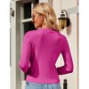 Womens Lightweight Knit Cardigan V Neck Long Sleeve Front Button Down Elegant Shrugs - 4 of 4