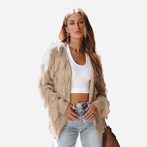 Tan shaggy clearance cardigan