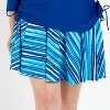 Calypsa Women's High Waisted Chlorine Resistant Flowy Swim Skirt With Attached Shorts - 4 of 4