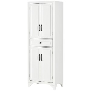 Gulches Classic 67" Tall Freestanding Kitchen Pantry Cabinet - 4-Door with Drawer & Adjustable Shelves, White 23.5"W x15"D x67"H - 1 of 4