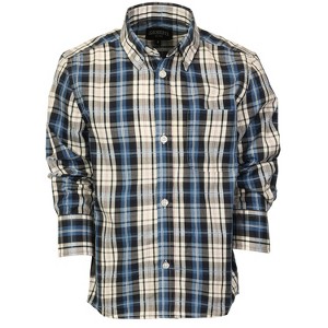 Gioberti Boy's Long Sleeve Button Down Plaid Checkered Shirt - 1 of 4