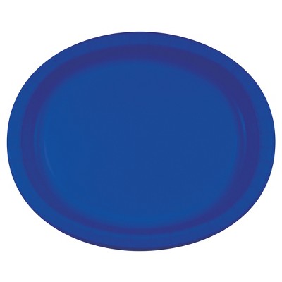 Cobalt Blue 10" x 12" Oval Platters - 8ct