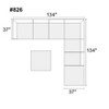 NicBex Modular Sectional 6pc Set L-Shaped Modular Sofa Bed Modern Including Couch 2x Corner Wedge 2x Armless Chairs and 2x Ottomans - 4 of 4