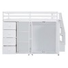 Whisen Modern Design Full Size Wood Loft Bed With Built-in Wardrobes, Cabinets and Drawers - 4 of 4