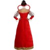 HalloweenCostumes.com Adult Queen Of Hearts Costume | Velvet Royal Dress, Alice In Wonderland Monarchy Red Women's Outfit - 4 of 4