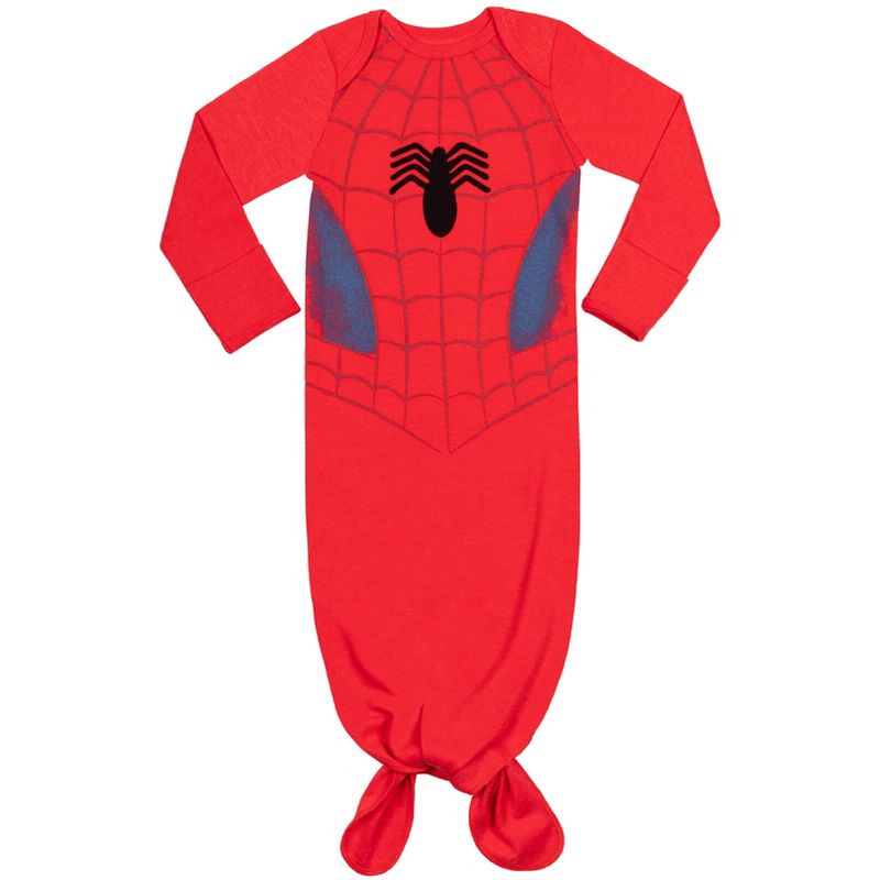 Marvel Spider-Man Baby Sleeper Gown and Hat Newborn to Infant , 2 of 8