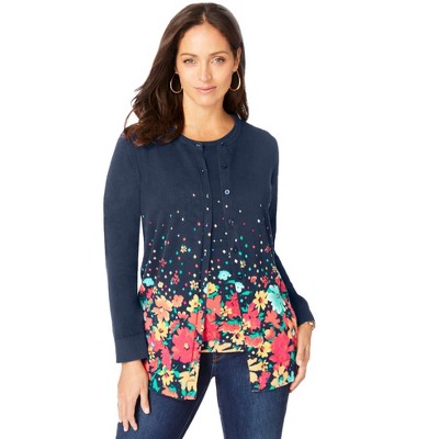 Jessica London Women's Plus Size Fine Gauge Cardigan