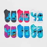 Women's 6pk Lilo & Stitch Tie-Dye Low Cut Socks - Assorted Colors 4-10