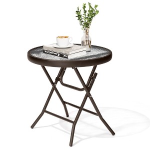 Crestlive Products Outdoor Side Table - Small Patio End Table All Weather for Pool, Balcony, Deck, Porch - 1 of 4
