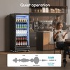 Simzlife 6 cu. ft./220 Cans Beverage Refrigerator Freestanding, Glass Door & LED Light, Efficient cooling,  for Home/Bar/Office, Black - 4 of 4