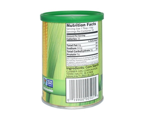 Clabber Girl Gluten Free Non GMO Corn Starch - 6.5oz