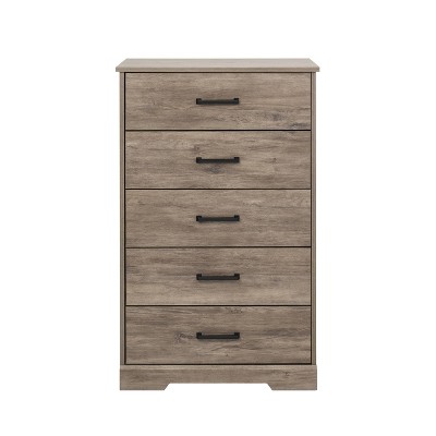 Rustic Brown Farmhouse 5-Drawer Vertical Dresser
