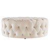 Beekman Place Velvet Button Tufted Round Cocktail Ottoman - Inspire Q - 2 of 4