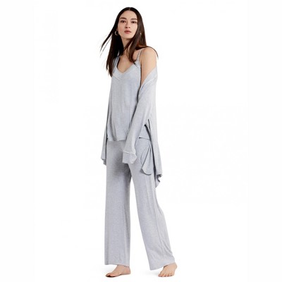 3-Piece Loungewear/Sleepwear Set - Maternity Robe + Pajama Set