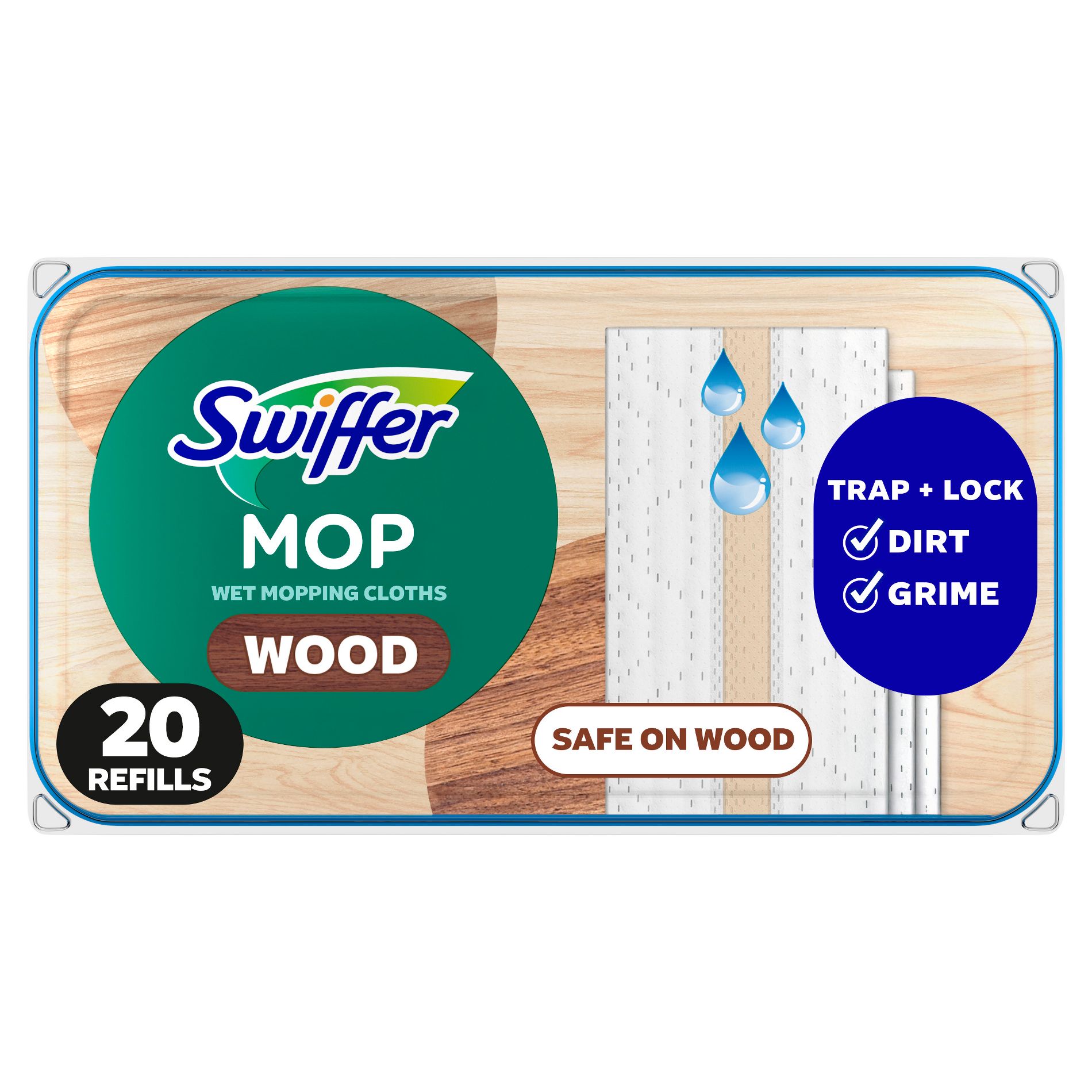 Swiffer Sweeper Wet Refill Wood - Citrus - 20ct