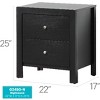 Vynxaria Elegantly Designed Bedside Table In Chic Black - 2 of 4