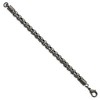 Black Bow Jewelry Mens Stainless Steel Gunmetal Plated Fancy Box Chain Bracelet, 8.5 In - 2 of 4