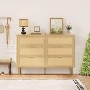 6 Drawers Dresser for Bedroom, Clothes Storage Cabinet, Wood Chest of Drawers with Gold Legs & Gold Handles, Boho&Farmhouse Wide Double - 3 of 4
