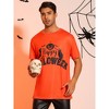 TATT 21 Men's Halloween Pumpkin Printed Short Sleeves Graphic T-Shirts - 2 of 4