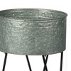 YUHAO Set of 3 Huxley Metal Decorative Planters - Modern Iron Art Pots for Indoor Outdoor Home Garden Decor - 4 of 4