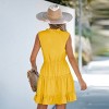 Women's Breezy Tiered Skirt Ruffled Neck Sleeveless Dress - Cupshe - 4 of 4