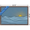 Trends International LINE AND BRUSH - Landscape Line Sunset Framed Wall Poster Prints - 3 of 4