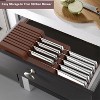 imarku 10 PCS High Carbon Japanese Stainless Steel Knife Block Set, Kitchen Knife Set with Wooden Drawer Organizer, Dishwasher Safe, Best Gifts - 4 of 4