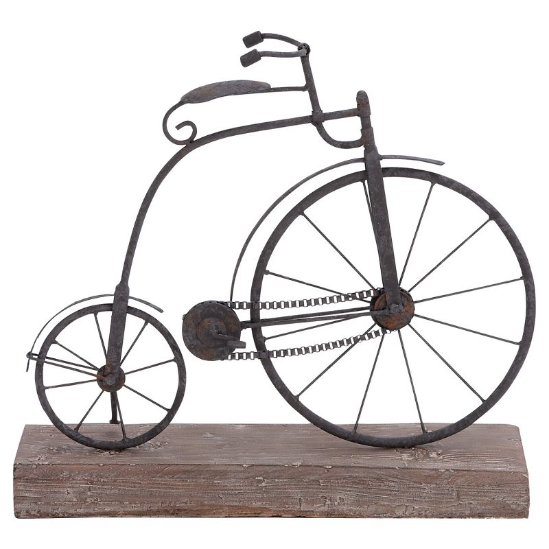 Vintage Reflections Rustic Iron and Wood Penny-Farthing Model Bicycle (14") - Olivia & May, 1 of 24