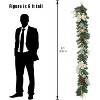 TackView 6 Ft Pre-Lit Christmas Garland with 20 Led Lights, Xmas Garland, Garland with Timer for Mantle Staircase Table Decoration - 2 of 4