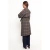 Petal and Pup Torie Waist Tie Long Coat - Grey Check - 3 of 4